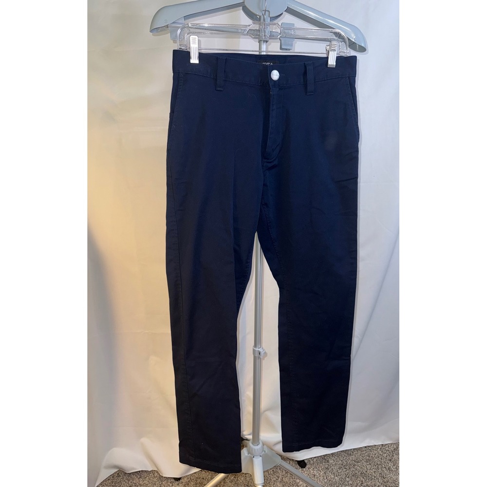 RVCA Mens Week-End Fit Chino Pants Navy Blue Straight Leg Size‎ 28